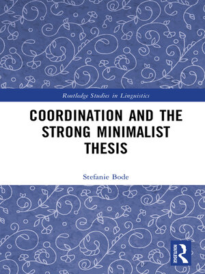cover image of Coordination and the Strong Minimalist Thesis